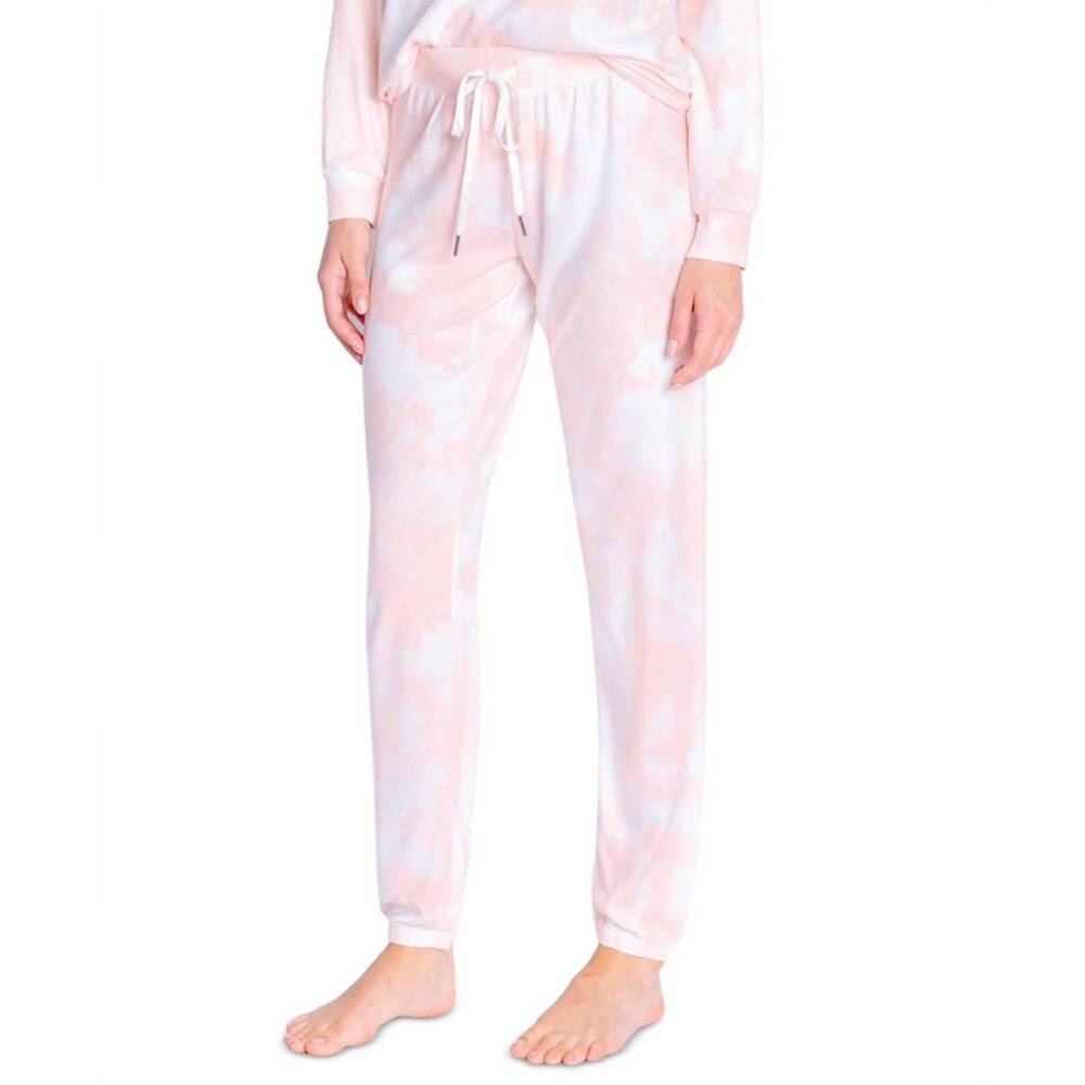 NEW INSOMNIAX butter jersey printed jogger pajama pants in coral